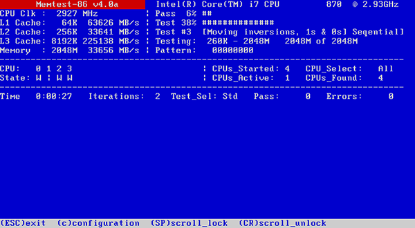 Controlla la RAM Con MemTest86