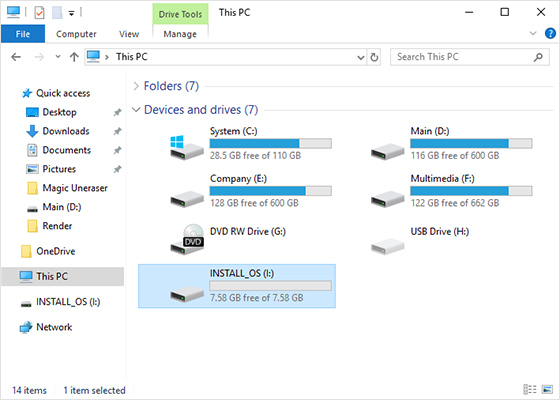 Incorrect configuration of a new hard disk