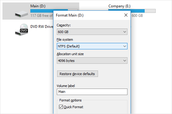 change exfat to ntfs without losing data