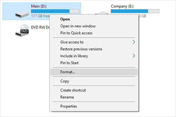 Converting FAT32 into NTFS by formatting