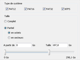 Recherche de partitions supprimées