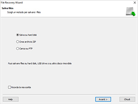 Wizard per recupero file facile